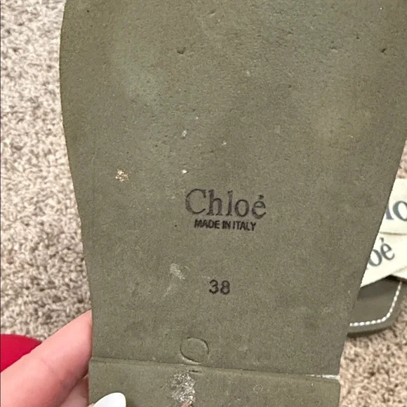 Chloé Sandals - Cream and Green - Picture 4 of 4